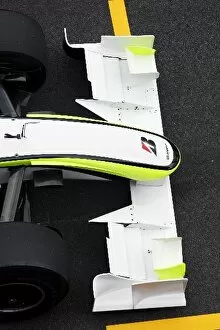 Formula One Testing: Jenson Button Brawn BGP 001 front wing detail
