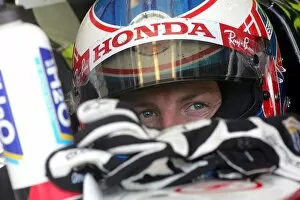 Images Dated 14th June 2006: Formula One Testing: Jenson Button Honda Racing with Alpinestars gloves
