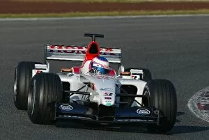Images Dated 15th January 2003: Formula One Testing: Jenson Button makes his debut test in the new BAR Honda 005