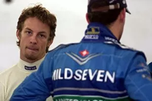 Images Dated 12th February 2001: Formula One Testing: Jenson Button sits it out for the day whilt he gets over a stomach upset