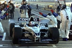 Images Dated 31st January 2001: Formula One Testing: Juan Pablo Montoya practices his first F1 pit stops