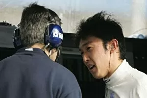 Images Dated 14th February 2008: Formula One Testing: Kazuki Nakajima Williams, right