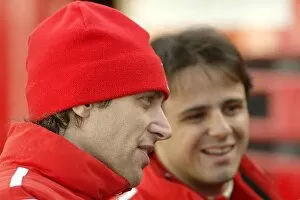 Images Dated 27th November 2003: Formula One Testing: Luca Badoer and Felipe Massa Ferrari
