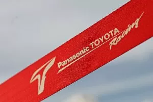 Formula One Testing: Panasonic Toyota Racing logo on the Toyota pitlane barrier