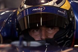 Images Dated 12th February 2001: Formula One Testing: Pedro de la Rosa test the Prost AP.04 for the first time