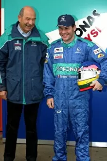 Images Dated 26th November 2004: Formula One Testing: Peter Sauber Sauber Team Principal with Jacques Villeneuve Sauber