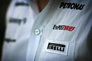 Images Dated 18th November 2010: Formula One Testing: Pirelli clothing: Formula One Testing, Day Three, Yas Marina Circuit