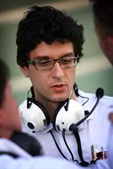 Images Dated 18th November 2010: Formula One Testing: Pirelli Engineer: Formula One Testing, Day Three, Yas Marina Circuit