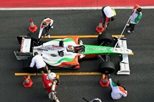 Formula One Testing: Practice pitstop for Adrian Sutil Force India F1 VJM02