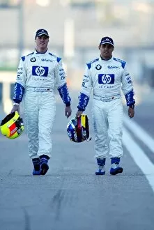 Images Dated 6th January 2004: Formula One Testing: Ralf Schumacher Williams and Juan Pablo Montoya Williams