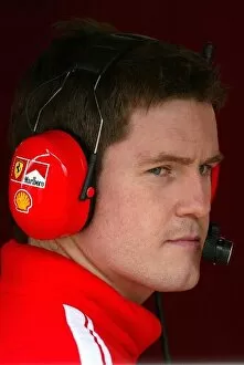 Images Dated 7th April 2004: Formula One Testing: Rob Smedley has left Jordan to become Luca Badoers engineer at Ferrari