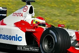 Images Dated 20th March 2002: Formula One Testing: Ryan Briscoe tests the Toyota TF102. This is Briscoes debut in a Formula One
