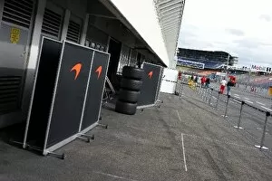 Images Dated 8th July 2008: Formula One Testing: Screens in front of the McLaren garage