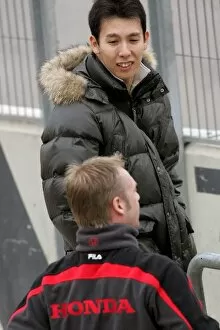 Images Dated 21st January 2008: Formula One Testing: Takashi Kogure in Valencia ahead of his test for Honda F1