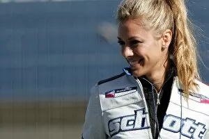 Images Dated 14th January 2008: Formula One Testing: A TV Presenter in the Pitlane
