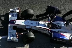 Formula One Testing: The front wing of Nick Heidfeld BMW Sauber 2009 Interim Car