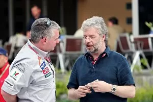 Images Dated 10th March 2006: Formula One World Championship: Adrian Burgess MF1 Sporting Manager with Steve Burgess Margaux
