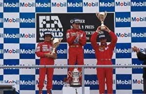 Images Dated 30th January 2001: Formula One World Championship: Alain Prost 2nd place. Winner Ayrton Senna. 3rd place Nigel Mansell