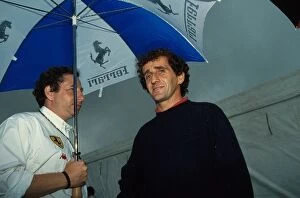 Portugal Gallery: Formula One World Championship: Alain Prost talks with Jean Todt, left