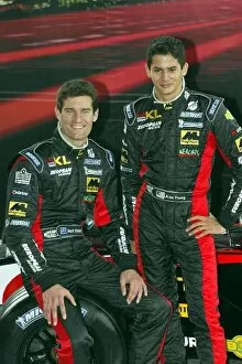 Images Dated 22nd February 2002: Formula One World Championship: Alex Yoong and team mate Mark Webber present at Kuala Lumpur