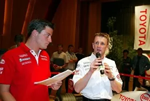 Images Dated 11th May 2002: Formula One World Championship: Allan McNish spoke at a function about Toyotas debut F1 season