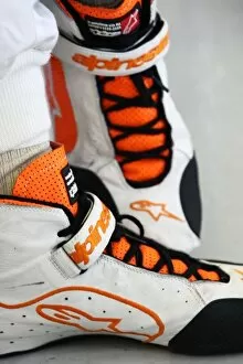Images Dated 5th June 2009: Formula One World Championship: Alpinestars boots of Adrian Sutil Force India F1