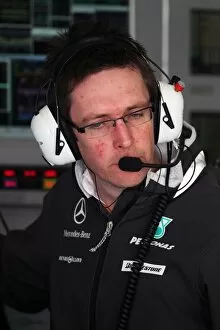 Images Dated 16th April 2010: Formula One World Championship: Andrew Shovlin Mercedes GP Race Engineer