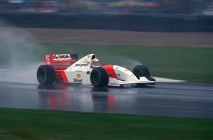 Donington Park Collection: Formula One World Championship: Ayrton Senna McLaren MP4 / 8 took a dominant victory in