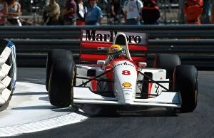 Images Dated 30th August 2001: Formula One World Championship: Ayrton Senna McLaren MP4 / 8 took a record sixth Monaco victory