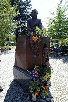 Images Dated 22nd April 2004: Formula One World Championship: The Ayrton Senna memorial at Tamburello
