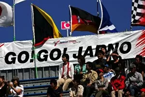 Images Dated 7th October 2006: Formula One World Championship: Banner for Jarno Trulli Toyota