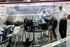 2008 Collection: Formula One World Championship: BMW Sauber Garage