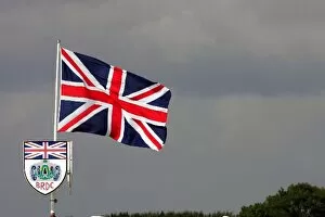 Images Dated 5th July 2008: Formula One World Championship: BRDC Badge and Union Jack