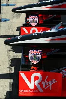 Images Dated 10th July 2010: Formula One World Championship: BRDC logos on the Virgin Racing VR-01