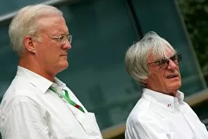 Images Dated 18th October 2005: Formula One World Championship: Brian Powers Chairman of Bambino Holdings with Bernie Ecclestone