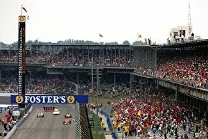 Images Dated 20th June 2005: Formula One World Championship: The six Bridgestone runners line up on the grid at the start of