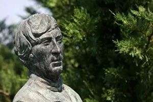 Images Dated 31st July 2008: Formula One World Championship: A bronze bust of Jochen Rindt in the F1 Park of Fame