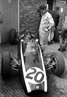1963 Collection: Formula One World Championship: Bruce McLaren sits in the Cooper T66