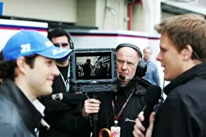 Images Dated 17th October 2009: Formula One World Championship: Bruno Senna with Jake Humphrey BBC Television Presenter