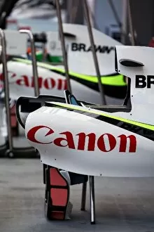 Images Dated 24th September 2009: Formula One World Championship: Canon branding on the Brawn Grand Prix BGP 001