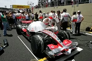 Formula One World Championship: The car of Lewis Hamilton McLaren Mercedes MP4 / 22 on the grid