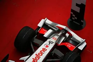 Images Dated 19th October 2008: Formula One World Championship: Car of race winner Lewis Hamilton McLaren in parc ferme