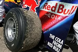 Formula One World Championship: The car of Sebastian Vettel Red Bull Racing RB5 after a problem on track