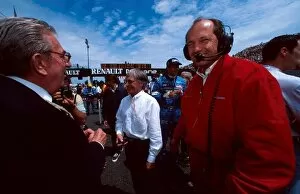 France Collection: Formula One World Championship: Celebrity on the grid with Bernie Ecclestone and Ron Dennis
