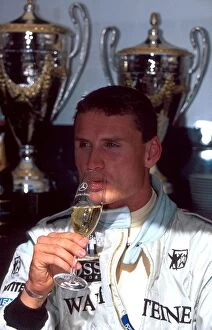 Britain Gallery: Formula One World Championship: Champagne for the winner, David Coulthard