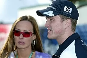 Images Dated 8th March 2003: Formula One World Championship: Cora Schumacher with husband Ralf Schumacher Williams