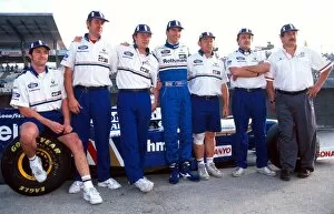 Damon Hill 1996 Collection: Formula One World Championship: Damon Hill Williams celebrates his World Chamoionship success with