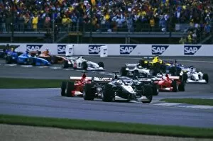 Images Dated 18th December 2000: Formula One World Championship: David Coulthard Mclaren MP4-15 leads Michael Schumacher Ferrari F1