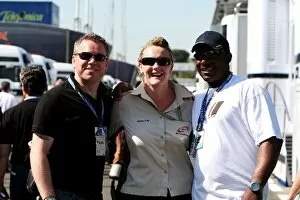 Images Dated 29th April 2008: Formula One World Championship: Dawn Law FOM with VIP guests in the Paddock