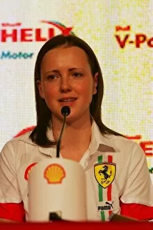 Images Dated 20th March 2007: Formula One World Championship: Dr. Lisa Lilley Shell Fuel Chemist at the Shell Ferrari Press